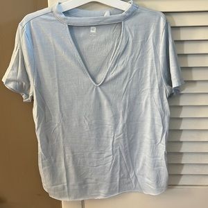 Baby blue peekaboo tshirt